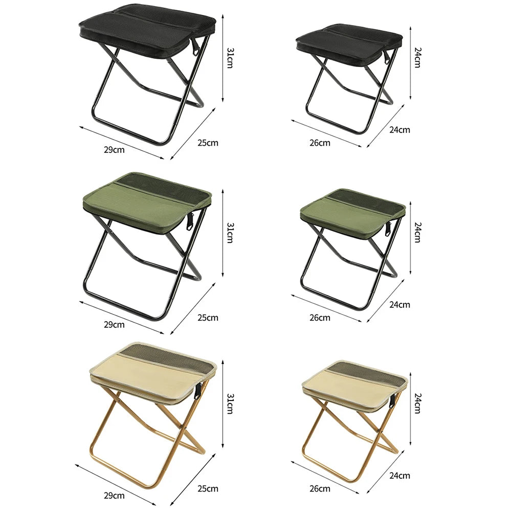 Folding stool for outdoor leisure, camping, and hiking fishing trips, convenient shoulder bag style portable stool for storage